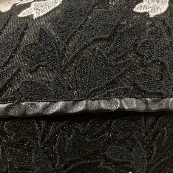 INC international concepts Embroidered Lace, Pleather Trim Zip-Front Jacket NWT - Picture 3 of 4